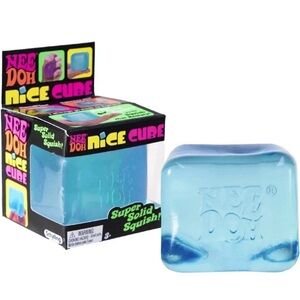 Needoh Nice Cube Blue Easter Gift Squishy Fidget Toy NEW